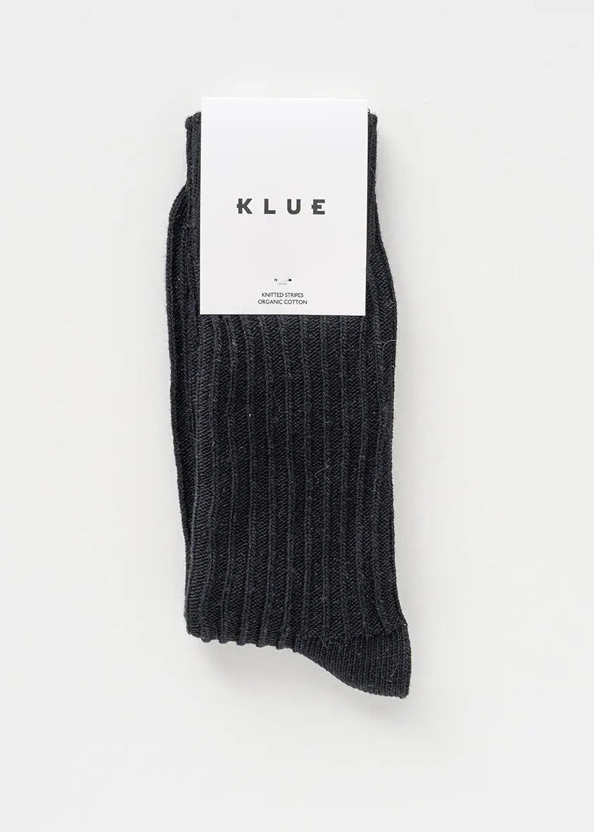 KLUE Bio-Baumwolle Solid Gestrickte Streifen Socken