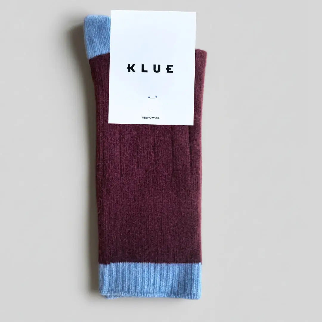 KLUE Merinowollsocken mit Farbakzent