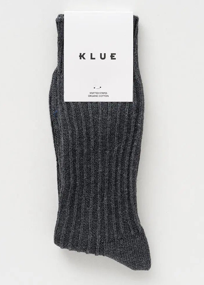 KLUE Bio-Baumwolle Solid Gestrickte Streifen Socken