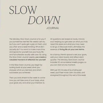 Slow Down Journal | Für Reflexion & Absicht